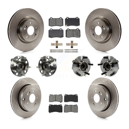 Kit de plaquettes de Rotor de frein à disque, roulement de moyeu avant et arrière (10 pièces) pour Hyundai Genesis Coup