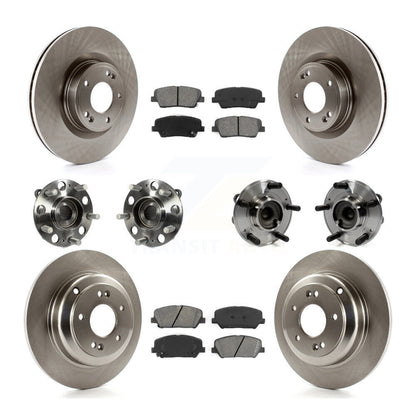 Kit de plaquettes de Rotor de frein à disque, roulement de moyeu avant et arrière (10 pièces) pour Hyundai Genesis Coup