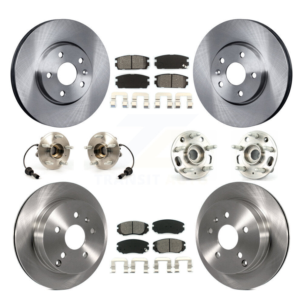 Kit de plaquettes de Rotor de frein à disque, roulement de moyeu avant et arrière (10 pièces) pour Chevrolet Equinox GM