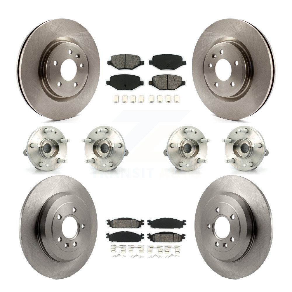 Kit de rotors et plaquettes de frein à disque, roulements de moyeu avant et arrière (10 pièces) pour Ford Explorer