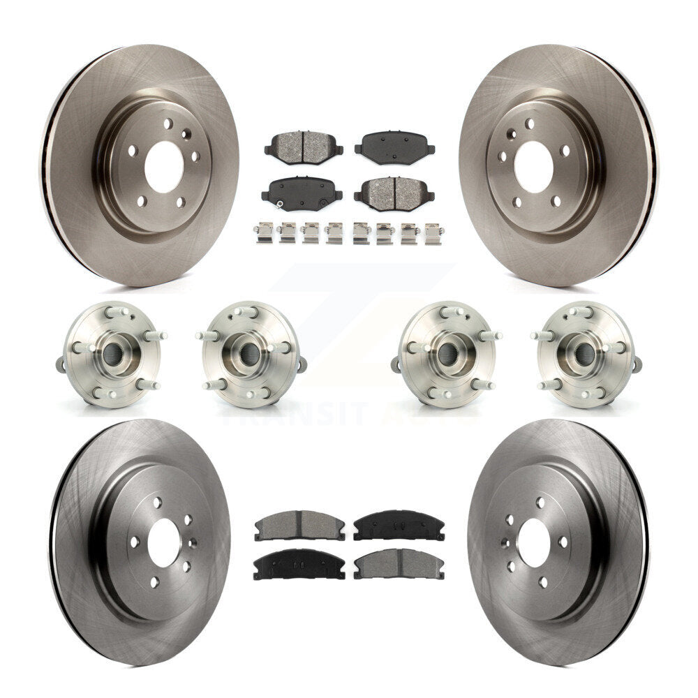 Kit de rotor et de plaquettes de frein, roulement de moyeu avant et arrière (10 pièces) pour Ford Explorer Spor 2013