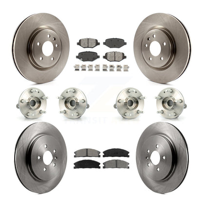 Kit de rotor et de plaquettes de frein, roulement de moyeu avant et arrière (10 pièces) pour Ford Explorer Spor 2013