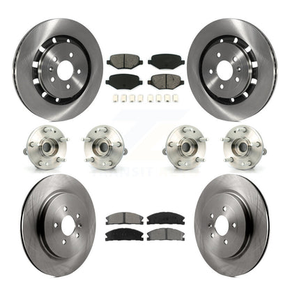 Kit de plaquettes de Rotor de frein à disque, roulement de moyeu avant et arrière (10 pièces) pour Ford Explorer Polic