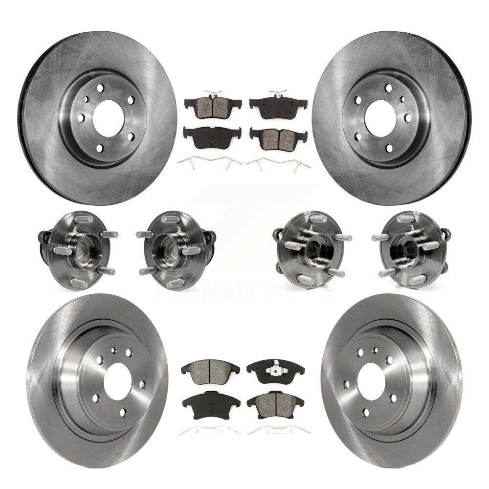 Kit de Rotor et plaquettes de frein, roulement de moyeu avant et arrière (10 pièces) pour Ford Fusion Lincoln MK