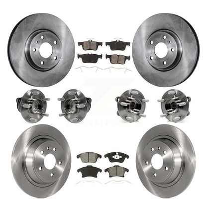 Kit de Rotor et plaquettes de frein, roulement de moyeu avant et arrière (10 pièces) pour Ford Fusion Lincoln MK