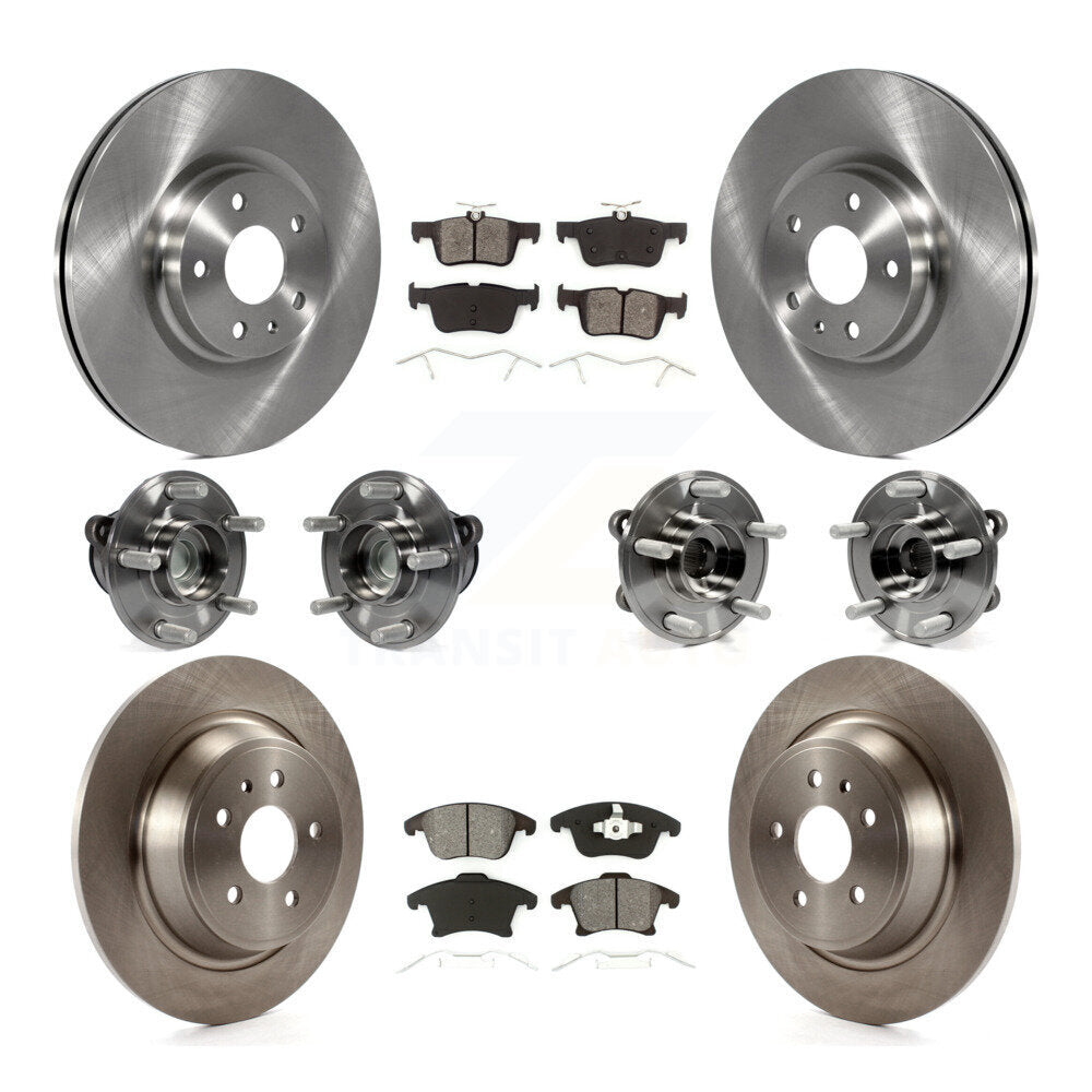 Kit de Rotor et plaquettes de frein, roulement de moyeu avant et arrière (10 pièces) pour Ford Fusion Lincoln MK