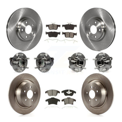 Kit de Rotor et plaquettes de frein, roulement de moyeu avant et arrière (10 pièces) pour Ford Fusion Lincoln MK