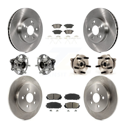 Kit de plaquettes de Rotor de frein à disque, roulement de moyeu avant et arrière (10 pièces) pour Toyota Prius Plug-I
