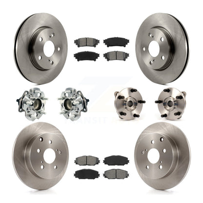 Kit de rotor et de plaquettes de frein, roulement de moyeu avant et arrière (10 pièces) pour Toyota Prius 2012 – 2018