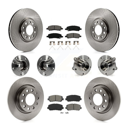 Kit de plaquettes de rotor de frein à disque, roulement de moyeu avant et arrière (10 pièces) pour Dodge Dar 2013 – 2016