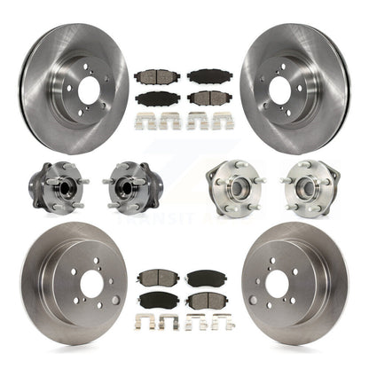 Kit de rotors et plaquettes de frein à disque, roulements de moyeu avant et arrière (10 pièces) pour Subaru Imprez