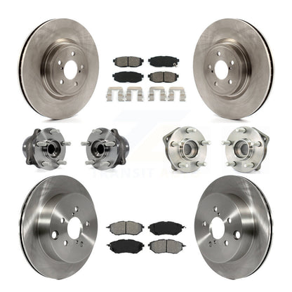 Kit de plaquettes de Rotor de frein, roulement de moyeu avant et arrière (10 pièces) pour Subaru Forester 2014 2.0