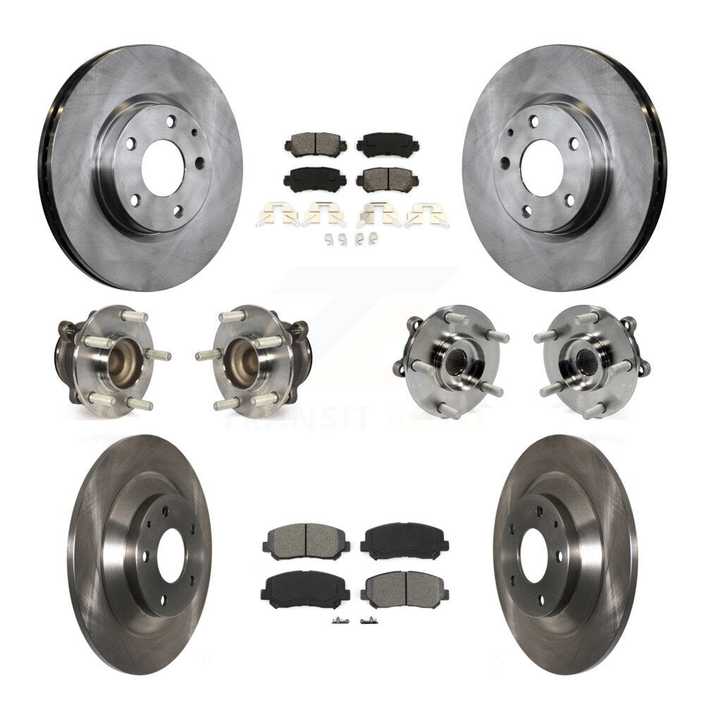Kit de rotor et de plaquettes de frein avec roulement de moyeu avant et arrière (10 pièces) pour Mazda CX-5 FW 2013 – 2015