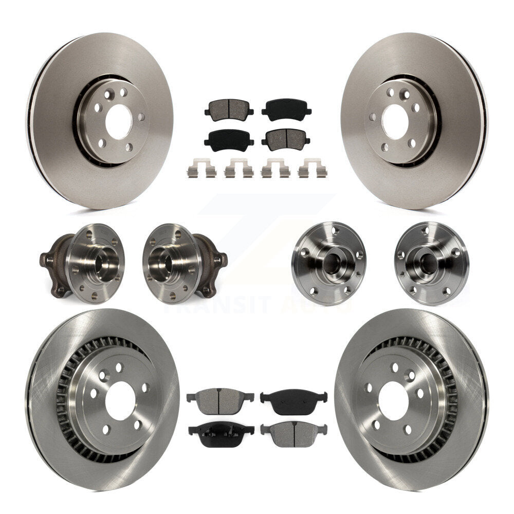 Kit de rotor et de plaquettes de frein avec roulement de moyeu avant et arrière (10 pièces) pour Volvo XC60 AW 2010 – 2015