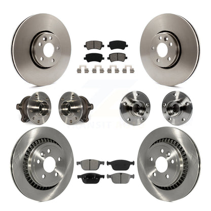 Kit de rotor et de plaquettes de frein avec roulement de moyeu avant et arrière (10 pièces) pour Volvo XC60 AW 2010 – 2015