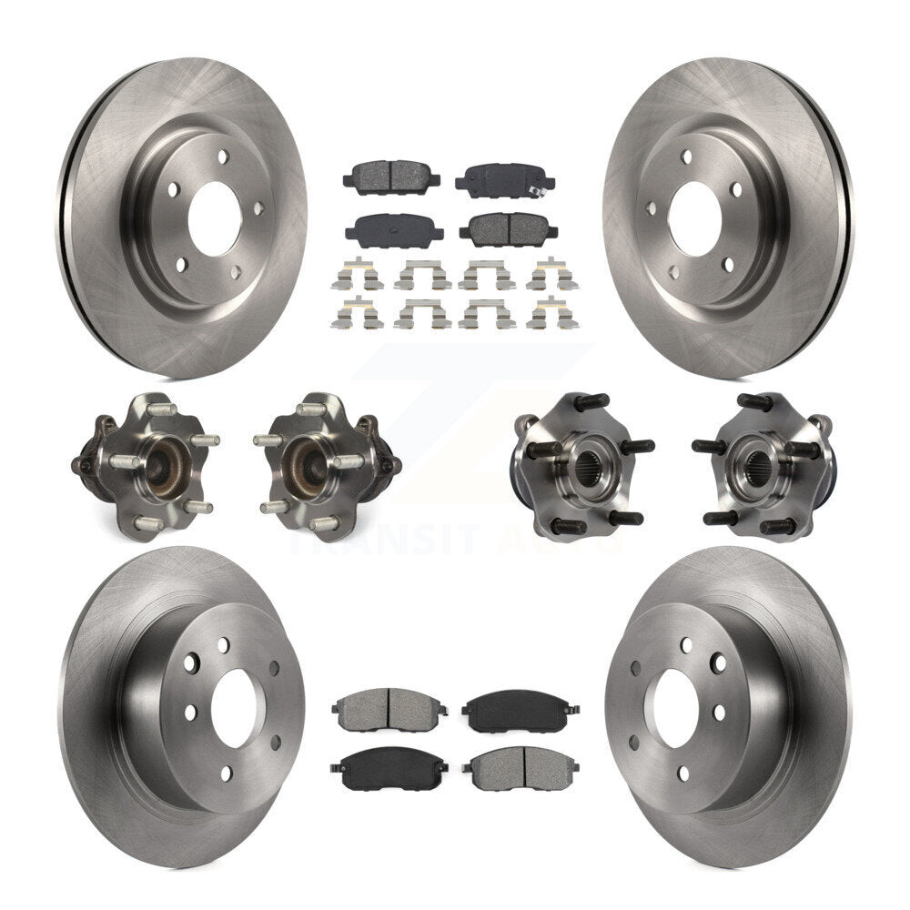 Kit de plaquettes de Rotor de frein, roulement de moyeu avant et arrière (10 pièces) pour Nissan Sentra Turbocharge