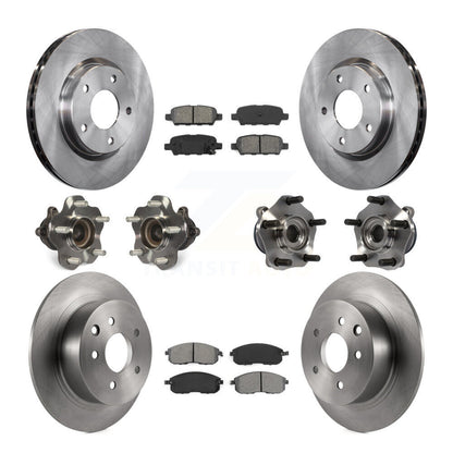 Kit de rotors et plaquettes de frein à disque, roulements de moyeu avant et arrière (10 pièces) pour Nissan Sentra