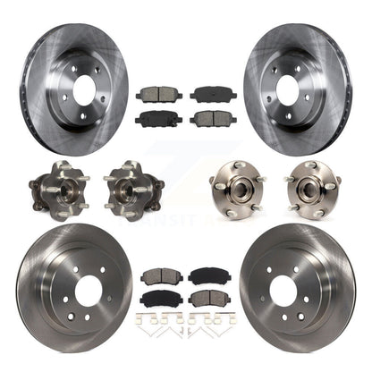 Kit de rotors et plaquettes de frein, roulement de moyeu avant et arrière (10 pièces) pour Nissan Rogue Select AW