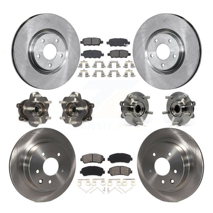 Kit de rotors et plaquettes de frein à disque, roulements de moyeu avant et arrière (10 pièces) pour Nissan Juke