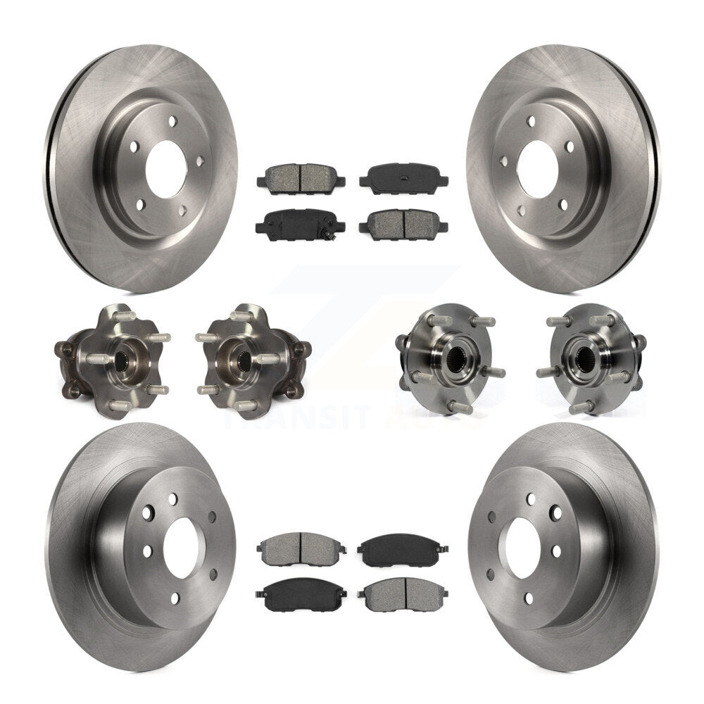 Kit de rotors et plaquettes de frein à disque, roulements de moyeu avant et arrière (10 pièces) pour Nissan Juke