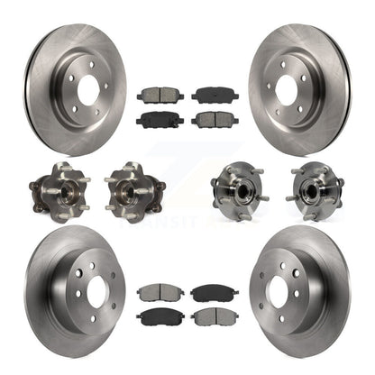 Kit de rotors et plaquettes de frein à disque, roulements de moyeu avant et arrière (10 pièces) pour Nissan Juke