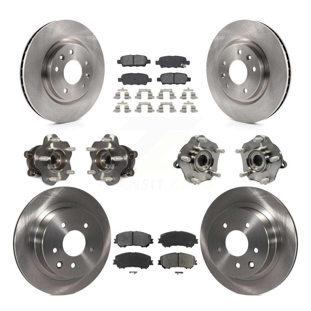 Kit de plaquettes de Rotor de frein, roulement de moyeu avant et arrière (10 pièces) pour Nissan Rogue Sport Qashqa