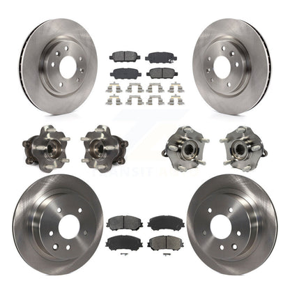 Kit de plaquettes de Rotor de frein, roulement de moyeu avant et arrière (10 pièces) pour Nissan Rogue Sport Qashqa