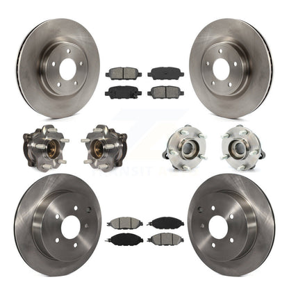 Kit de Rotor et de plaquettes de frein, roulement de moyeu avant et arrière (10 pièces) pour Nissan Pathfinder Muran