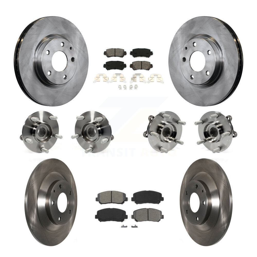 Kit de rotor et de plaquettes de frein avec roulement de moyeu avant et arrière (10 pièces) pour Mazda CX-5 AW 2013 – 2015