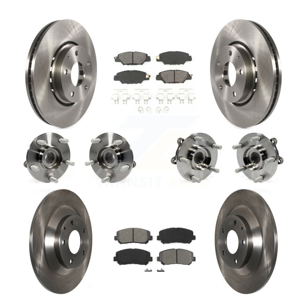 Kit de rotors et plaquettes de frein à disque, roulements de moyeu avant et arrière (10 pièces) pour Mazda CX-5