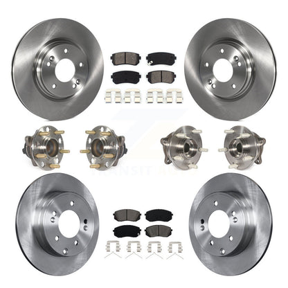 Kit de plaquettes de Rotor de frein, roulement de moyeu avant et arrière (10 pièces) pour moteur à gaz Hyundai Sonata