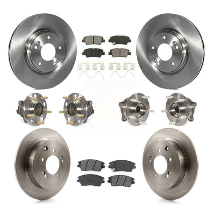 Kit de rotors et plaquettes de frein à disque, roulement de moyeu avant et arrière (10 pièces) pour Hyundai Tucson Ki