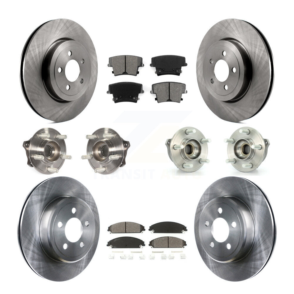 Kit de Rotor et de plaquettes de frein, roulement de moyeu avant et arrière (10 pièces) pour Dodge Charger Challenge