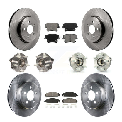 Kit de Rotor et de plaquettes de frein, roulement de moyeu avant et arrière (10 pièces) pour Dodge Charger Challenge