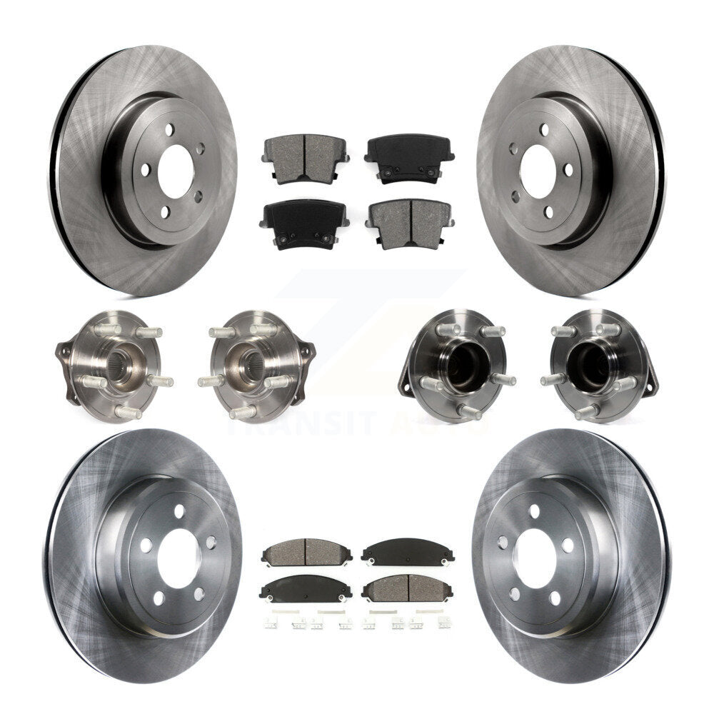 Kit de Rotor et de plaquettes de frein, roulement de moyeu avant et arrière (10 pièces) pour Dodge Charger Challenge