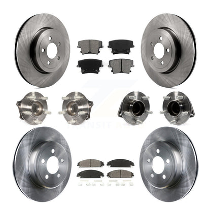 Kit de Rotor et de plaquettes de frein, roulement de moyeu avant et arrière (10 pièces) pour Dodge Charger Challenge