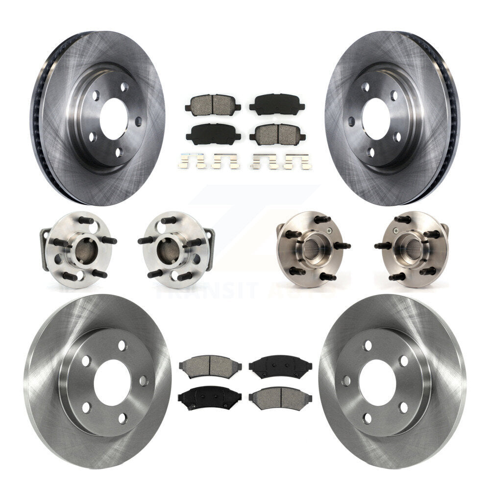 Kit de rotors et plaquettes de frein, roulement de moyeu avant et arrière (10 pièces) pour Pontiac Grand Prix Buic