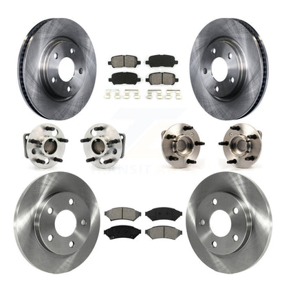Kit de rotors et plaquettes de frein, roulement de moyeu avant et arrière (10 pièces) pour Pontiac Grand Prix Buic