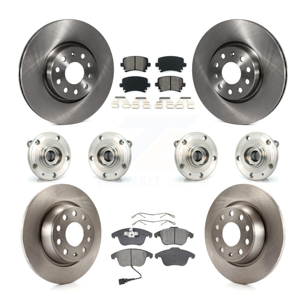 Kit de plaquettes de Rotor de frein, roulement de moyeu avant et arrière (10 pièces) pour Volkswagen Tiguan Audi Q