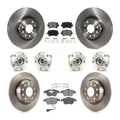 Kit de plaquettes de Rotor de frein, roulement de moyeu avant et arrière (10 pièces) pour Volkswagen Tiguan Audi Q