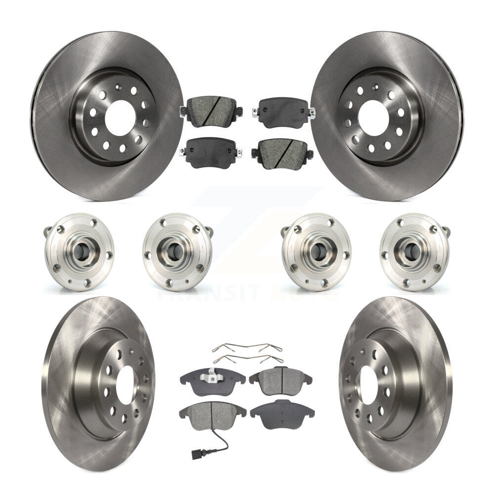Kit de rotors et plaquettes de frein à disque, roulement de moyeu avant et arrière (10 pièces) pour Audi Q3 Quattr