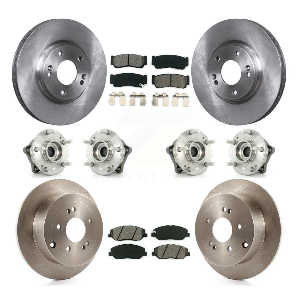 Kit de plaquettes de Rotor de frein, roulement de moyeu avant et arrière (10 pièces) pour Hyundai Santa Fe AW 07-09
