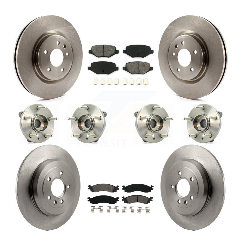 Kit de plaquettes de rotor de frein, roulement de moyeu avant et arrière (10 pièces) pour Ford Taurus SH 2010 – 2012
