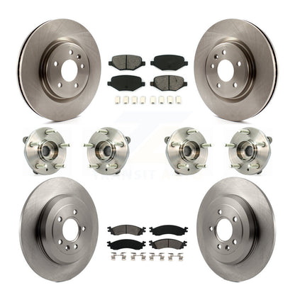 Kit de plaquettes de rotor de frein, roulement de moyeu avant et arrière (10 pièces) pour Ford Taurus SH 2010 – 2012