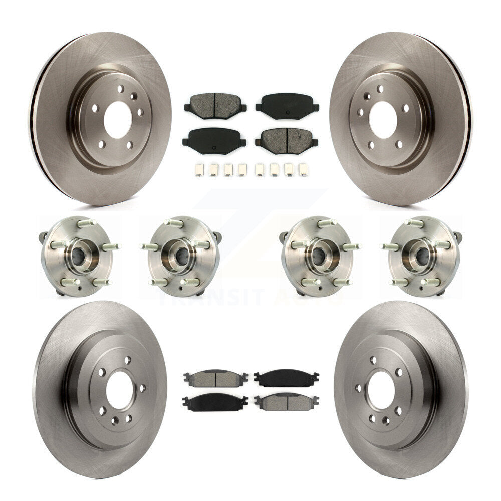 Kit de plaquettes de Rotor de frein à disque, roulement de moyeu avant et arrière (10 pièces) pour Lincoln MK 2009 – 2010