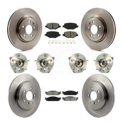 Kit de plaquettes de Rotor de frein à disque, roulement de moyeu avant et arrière (10 pièces) pour Lincoln MK 2009 – 2010