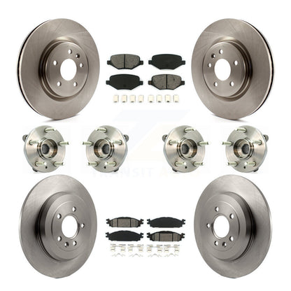 Kit de Rotor et de plaquettes de frein, roulement de moyeu avant et arrière (10 pièces) pour Ford Flex Taurus Lincol