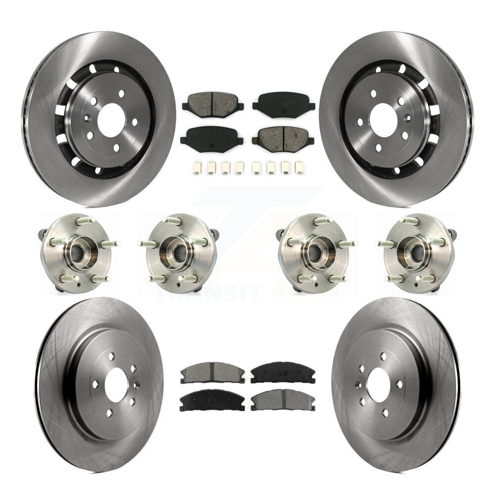 Kit de plaquettes de Rotor de frein, roulement de moyeu avant et arrière (10 pièces) pour Ford Lincoln Flex MKS MK