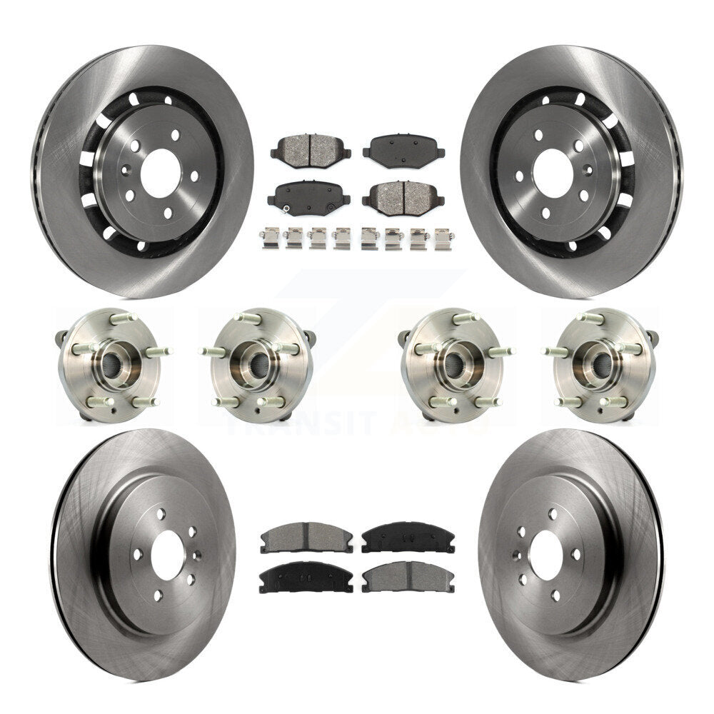 Kit de Rotor et de plaquettes de frein, roulement de moyeu avant et arrière (10 pièces) pour Ford Flex Taurus Lincol