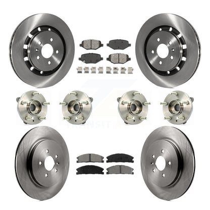 Kit de Rotor et de plaquettes de frein, roulement de moyeu avant et arrière (10 pièces) pour Ford Flex Taurus Lincol